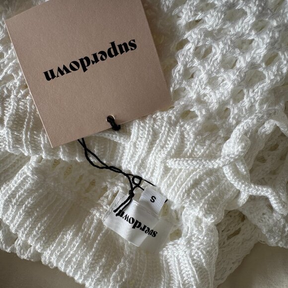 NWT Superdown White Crochet Pants - Picture 6 of 9